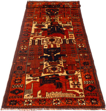 Ecarpetgallery Melis Vintage Burnt Orange Rug 4'2\ x 13'0\