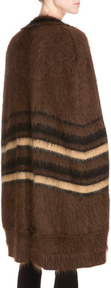 Givenchy Shawl-Collar Open-Front Coat, Light Brown