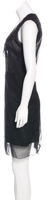 Cédric Charlier Sheer Knee-Length Dress