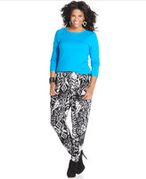 Thumbnail for your product : ING Plus Size Printed Soft Pants