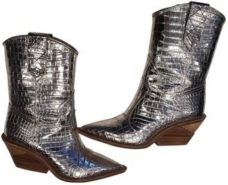 fendi metallic cowboy boots