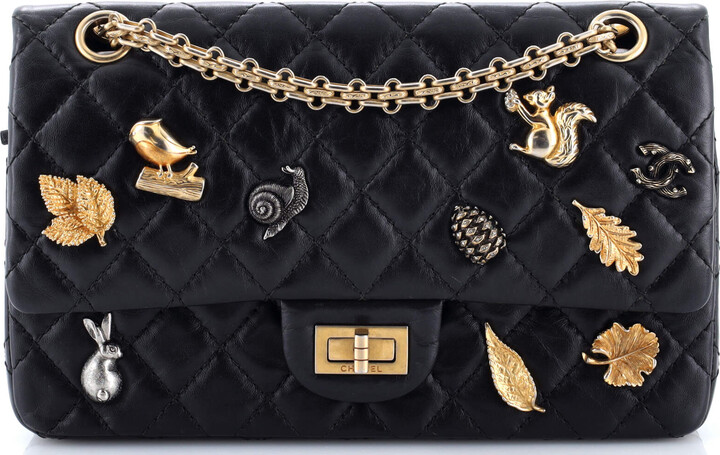 Chanel Lucky Charms Reissue 2.55 Flap Bag Quilted Aged Calfskin 225