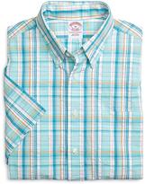 Thumbnail for your product : Brooks Brothers Regular Fit Plaid Short-Sleeve Sport Shirt