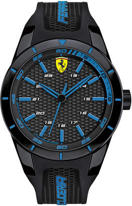 Ferrari Scuderia Men's RedRev Black Silicone Strap Watch 44mm 830247