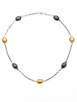 Thumbnail for your product : Gurhan 24K Gold & Dark Sterling Silver Lentil Station Necklace/Short