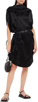 Thumbnail for your product : MM6 MAISON MARGIELA Belted crinkled-satin dress