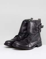 Thumbnail for your product : Steve Madden Galvaniz Leather Boots In Black