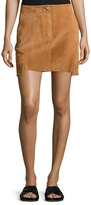 Thumbnail for your product : Helmut Lang Suede Mini Cargo Skirt, Beige