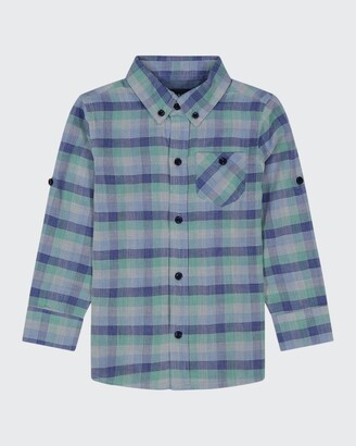 Andy & Evan Boy's Plaid Button-Down Cotton Shirt, Size 2-7