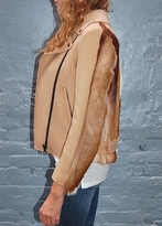 Thumbnail for your product : MSGM Zip Moto Jacket Beige