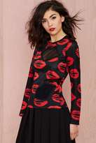 Thumbnail for your product : Nasty Gal Vintage Comme de Garcons Tragically Lip Cutout Top