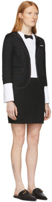 Thom Browne Black Trompe LOeil Mini Tuxedo Dress