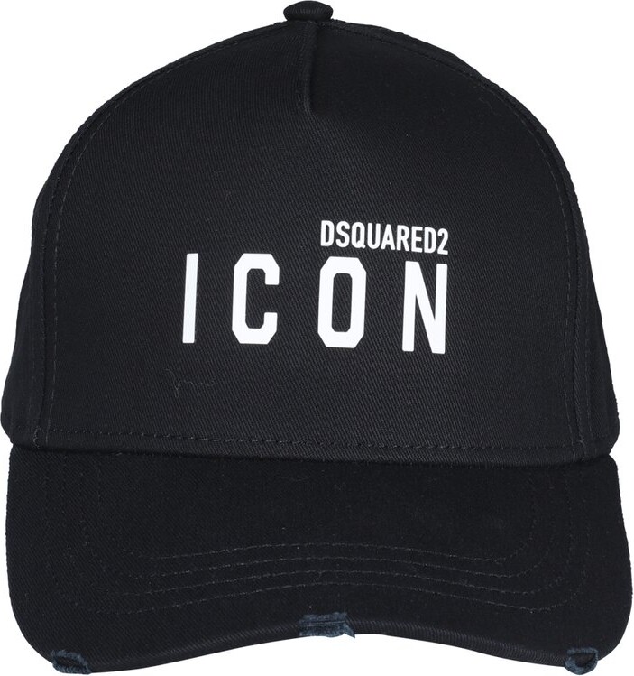 DSQUARED2 Logo Printed Distressed Baseball Cap - ShopStyle Hats