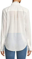Thumbnail for your product : Theory Essential Summer Cotton Long-Sleeve Button-Down Top