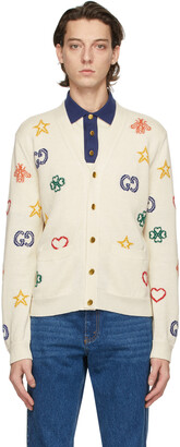 Gucci Off-White Symbols Cardigan