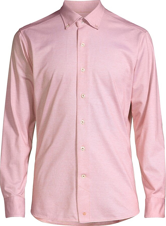 David Donahue Oxford Knit ButtonDown Shirt ShopStyle