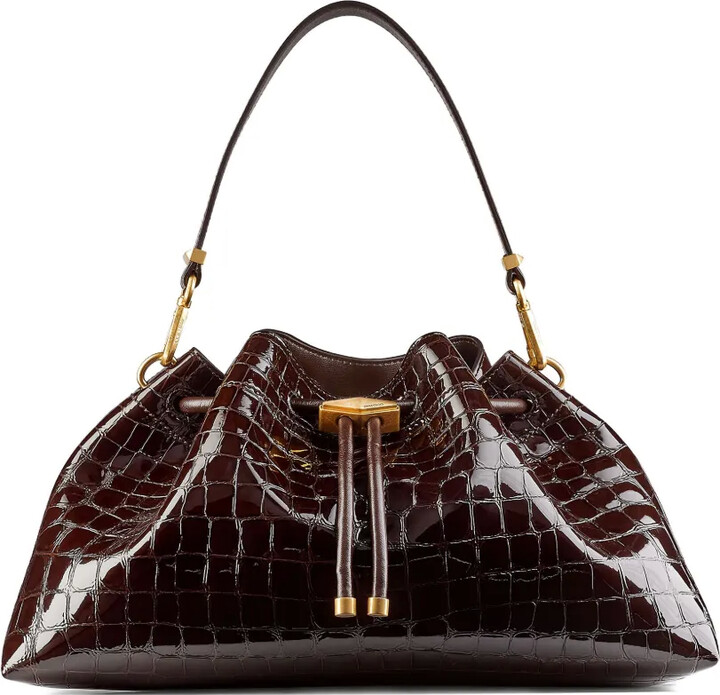 Jimmy Choo medium Cinch crocodile-effect shoulder bag