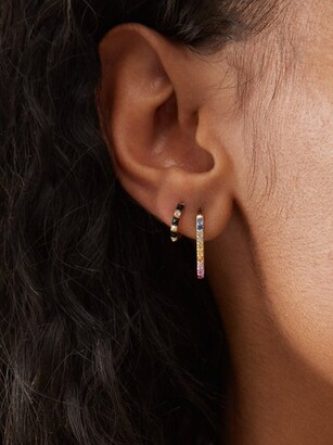 Raphaele Canot Diamond, Onyx & 18kt Gold Hoop Earrings