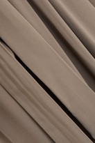 Thumbnail for your product : Rick Owens Draped Crepe De Chine Midi Wrap Dress