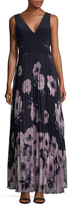 Xscape Evenings Printed Chiffon Floor-Length Gown