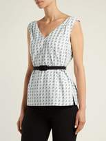 Thumbnail for your product : Erdem Carys Floral-jacquard Top - Womens - White Print