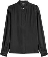 Thumbnail for your product : A.P.C. Crepe Blouse with Ruffled Trims