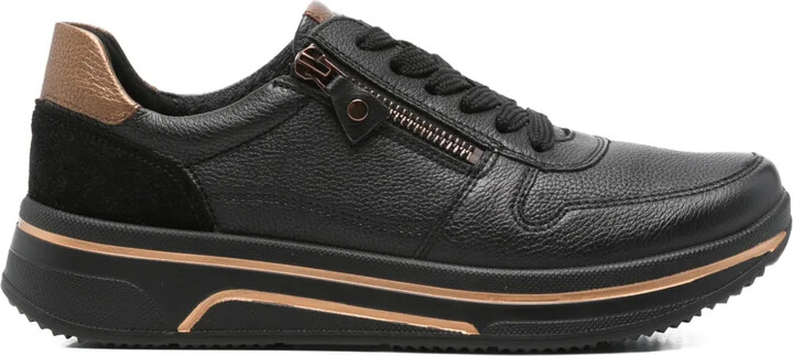 ara Sapporo leather zip-detail sneakers