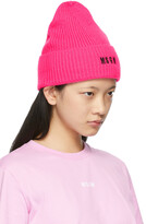 Thumbnail for your product : MSGM Pink Logo Beanie