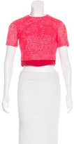 Thumbnail for your product : A.L.C. Silk-Accented Crop Top