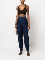 Thumbnail for your product : Alberta Ferretti Cut Out-Detail High-Waisted Trousers