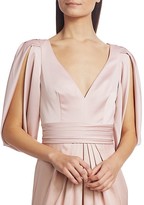 Thumbnail for your product : Theia V-Neck Satin Gown