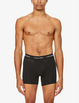 Thumbnail for your product : Calvin Klein Pack of three Solid classic-fit cotton-jersey boxer briefs