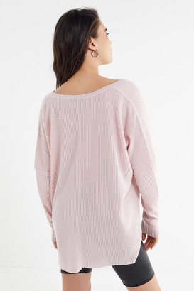 Out From Under Oversized Cozy Thermal V-Neck Top
