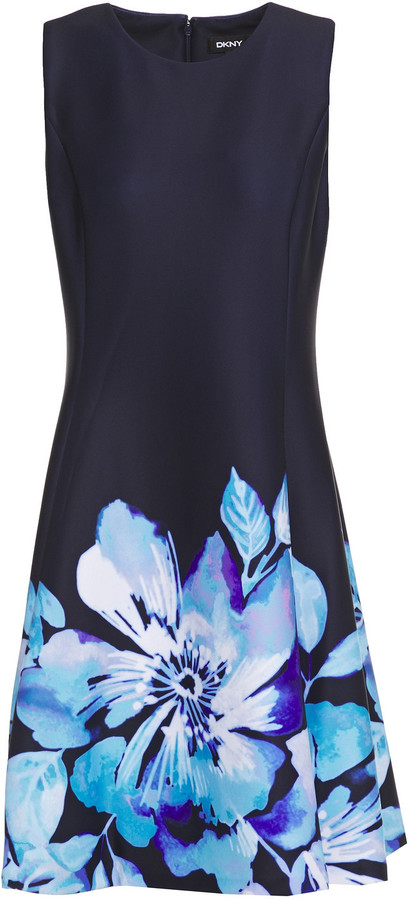 dkny white floral dress