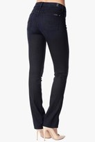 Thumbnail for your product : 7 For All Mankind Mid Rise Kimmie Straight In Lilah Blue Black