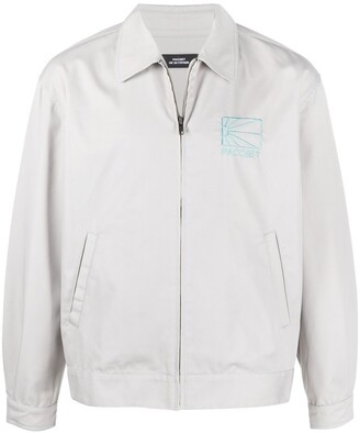 PACCBET Logo-Embroidered Zip-Up Jacket