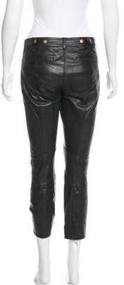 Derek Lam 10 Crosby Leather Straight-Leg Pants