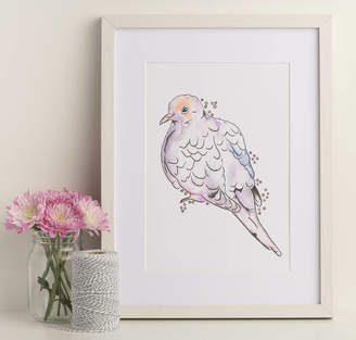 Pigeon North and Fauna Pastel Art Print