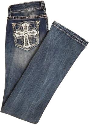 branded cross pocket jeans
