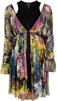 Thumbnail for your product : Just Cavalli Layered Abstract-Print Mini Dress