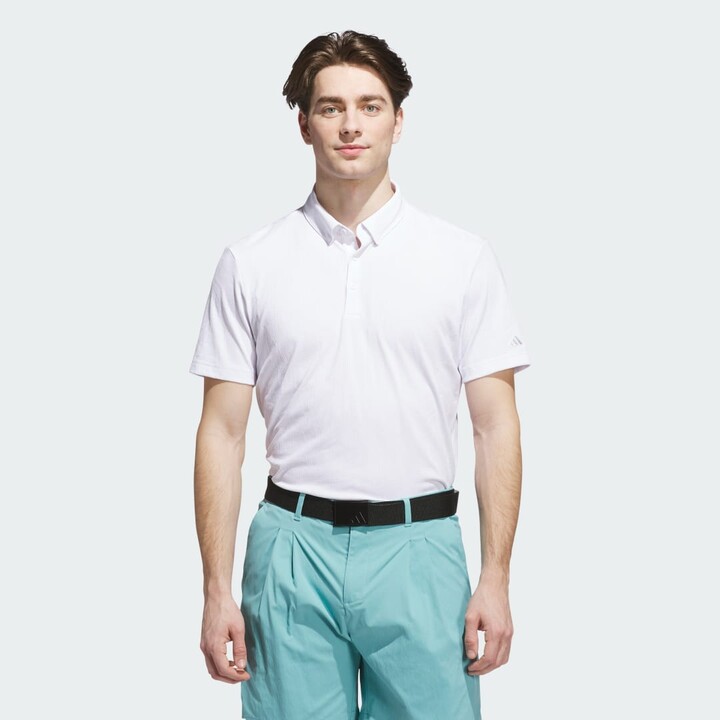 adidas Go-to Textured Polo Shirt White S Mens