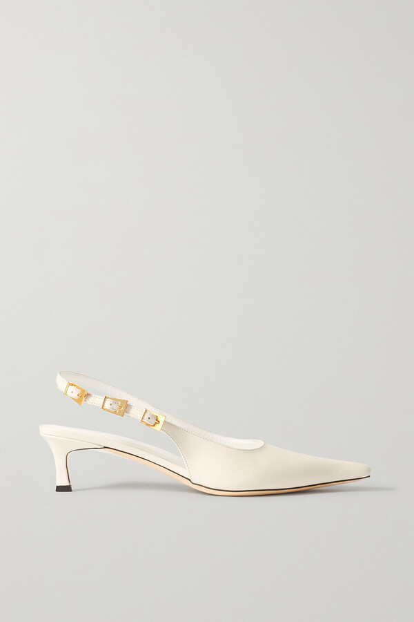 off white slingback pumps