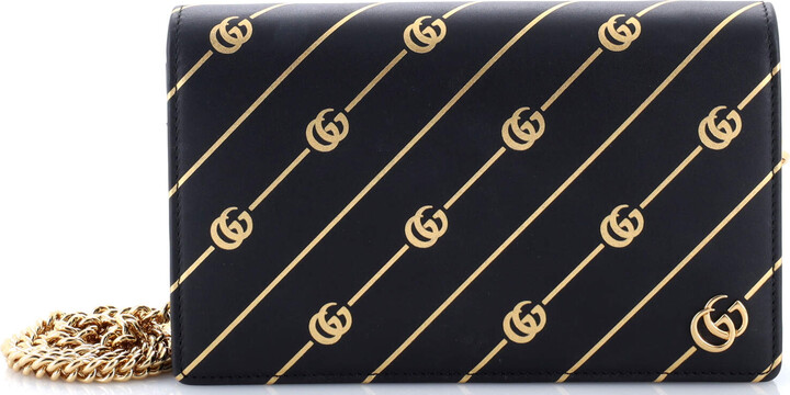 GUCCI Wallet on Chain Diagonal GG Leather