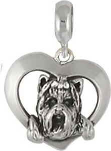 Etsy Yorkie Yorkshire Terrier Charm Slide Jewelry Sterling Silver Handmade Dog Fits Pandora® Bracelet Yk16-Pns