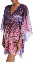 Thumbnail for your product : Carmen Marc Valvo Rain-Forest Printed Caftan Coverup