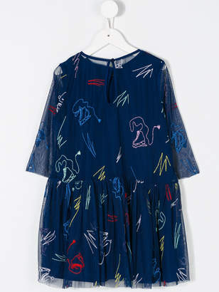 Stella McCartney Kids embroidered tulle dress
