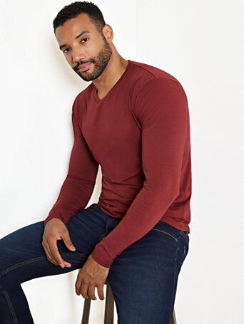 Men Burgundy Fitted Long Sleeve Shirts | Shop the world's largest  collection of fashion | ShopStyle