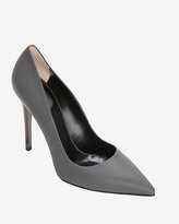 Thumbnail for your product : Fendi Pointy Toe Leather Pump: Grey