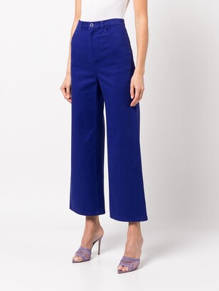 Sally LaPointe Wide-Leg Stretch-Cotton Jeans