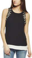 Thumbnail for your product : Arden B Beaded Detail Colorblocked Tank